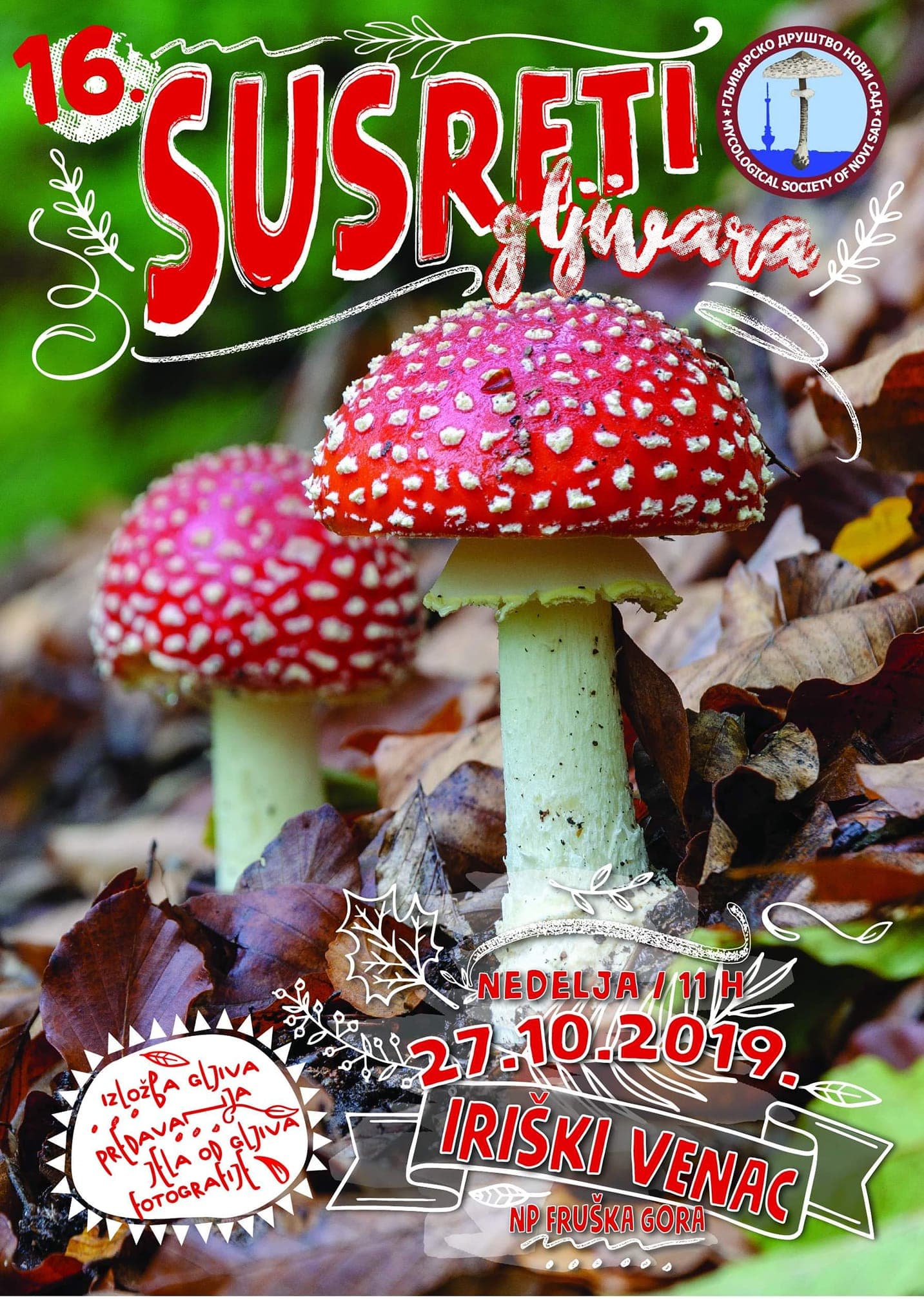 Gljivarsko društvo "Novi Sad" organizuje...