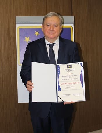 Dodeljena 20. plaketa  “Najevropljanin 2020. za oblast nauke primenjene u prehrambenoj industriji“