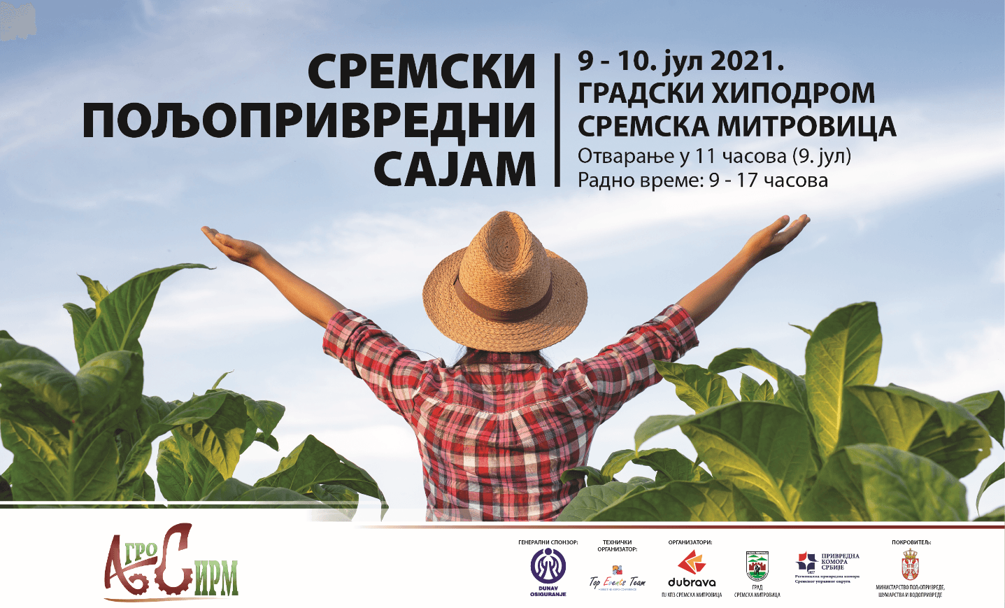 U Sremskoj Mitrovici 09. i 10. jula: Poljoprivredni sajam Agro Sirm 2021.